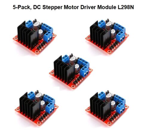 5Pcs, L298n Dc Stepper Motor Driver Module Dual H Bridge Control Board